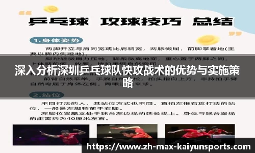 深入分析深圳乒乓球队快攻战术的优势与实施策略